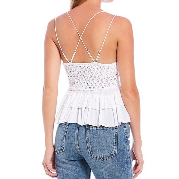 Free People Adella Lace Detail Smock Back … - Picture 5 of 16